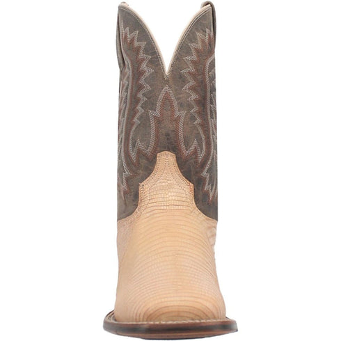 Dan Post Men's Barrett Genuine Lizard Square Toe Boots - Sand