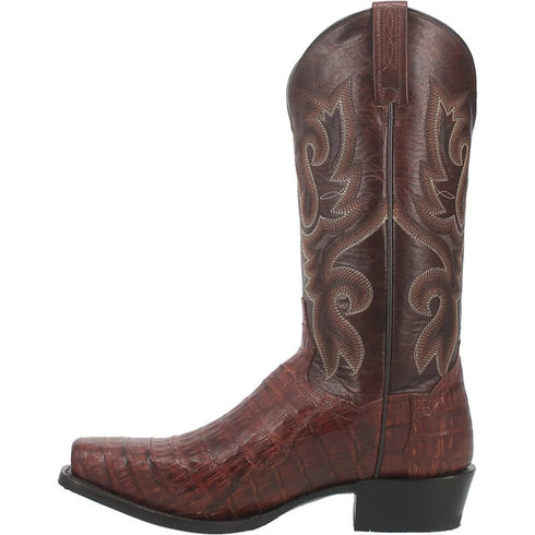 Dan Post Men's Stalker Genuine Caiman Belly Square Toe Boots - Brown