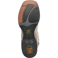 Dan Post Men's Brutus Python Snakeskin Square Toe Boots - Natural