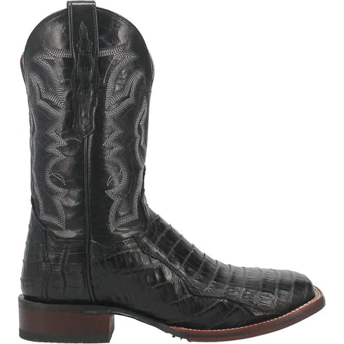 Dan Post Men's Kingsly Genuine Caiman Belly Square Toe Boots - Black
