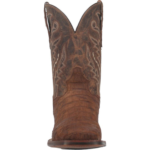 Dan Post Men's Bayou Genuine Caiman Belly Square Toe Boots - Brass