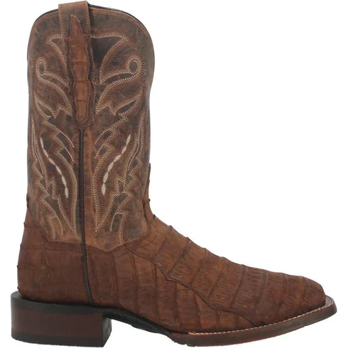 Dan Post Men's Mickey Genuine Caiman Belly Square Toe Boots - Tan
