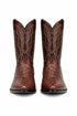 Dan Post Men’s Pershing Brown Full Quill Genuine Ostrich 13 Round Toe Cowboy Boot