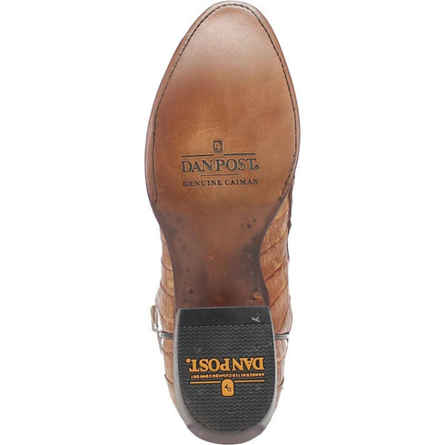 Dan Post Men's Primetime Genuine Caiman Belly Round Toe Boots - Tan