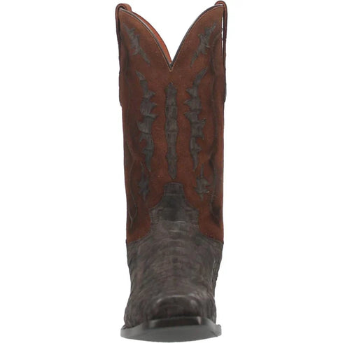 Dan Post Men's Stalker Genuine Caiman Belly Square Toe Boots - Brown