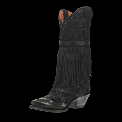 Dan Post Women's Bed of Roses Snip Toe Leather Boots - Black