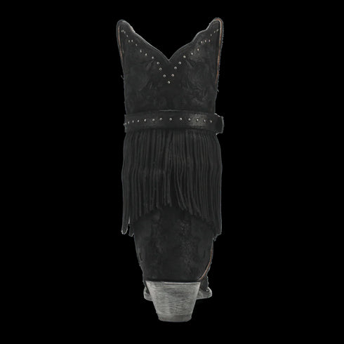 Dan Post Women's Bed of Roses Snip Toe Leather Boots - Black