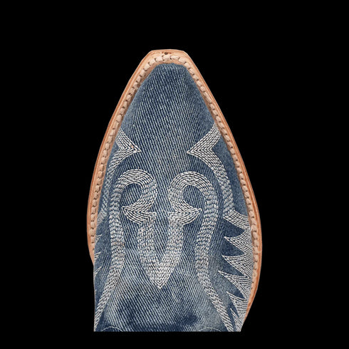 Dan Post Women's Denim Darlin Snip Toe Leather Tall Boots - Blue