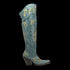 Dan Post Women's Flower Child Snip Toe Leather Tall Boots - Turquoise