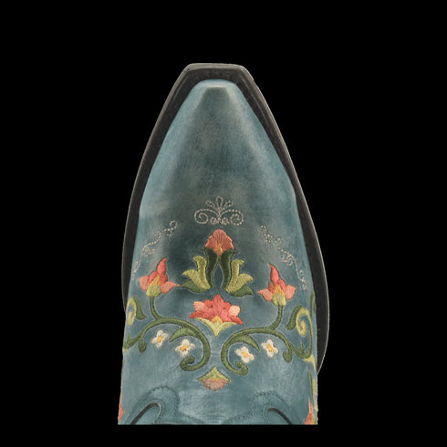 Dan Post Women's Flower Child Snip Toe Leather Tall Boots - Turquoise