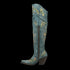 Dan Post Women's Flower Child Snip Toe Leather Tall Boots - Turquoise