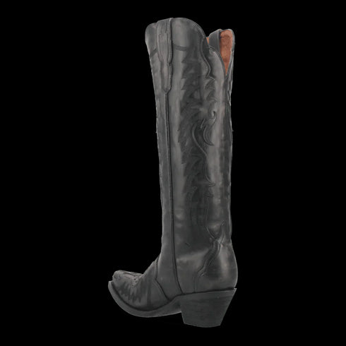 Dan Post Women's Hallie Snip Toe Leather Tall Boots - Black