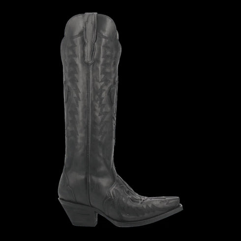 Dan Post Women's Hallie Snip Toe Leather Tall Boots - Black