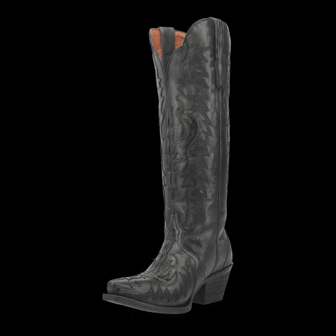 Dan Post Women's Hallie Snip Toe Leather Tall Boots - Black