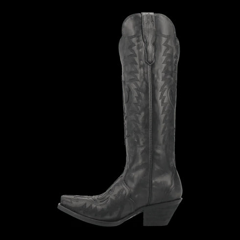Dan Post Women's Hallie Snip Toe Leather Tall Boots - Black