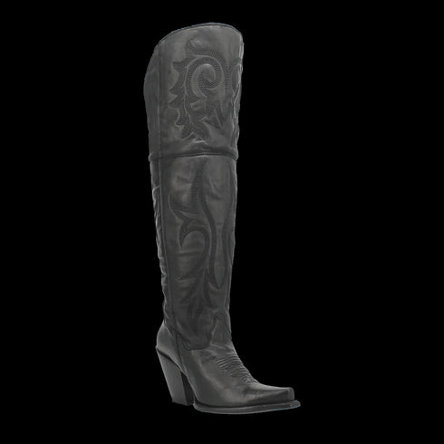 Dan Post Women's Jilted Snip Toe Leather Tall Boots - Black