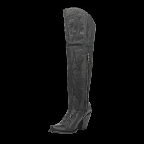Dan Post Women's Jilted Snip Toe Leather Tall Boots - Black