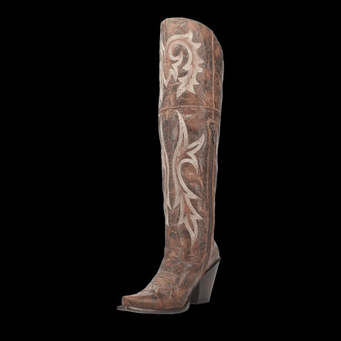 Dan Post Women's Jilted Snip Toe Leather Tall Boots - Brown