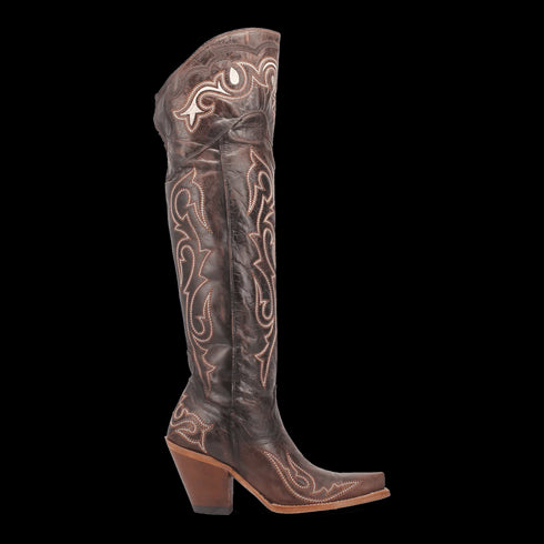 Dan Post Women's Kommotion Snip Toe Leather Tall Boots - Chocolate