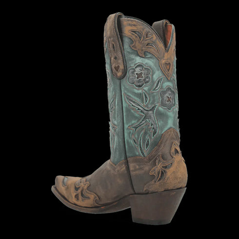 Dan Post Women's Vintage Bluebird Snip Toe Leather Boots - Chocolate