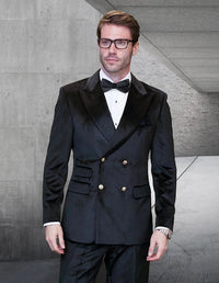 Statement Suit - Statement Italy Suit - Wool Suit - Statement Men's 2 Piece Velvet Fashion Suit - Solid Color