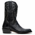 Marco Di Milano Denver Black Ostrich Leg Round Toe Cowboy Boots