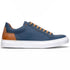 Zelli Diaz Rubberized Calfskin Sneaker in Navy with Matte Finish