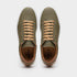 Zelli Diaz Rubberized Calfskin Sneaker in Olive Green