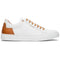 Zelli Diaz Minimalist Rubberized Calfskin Sneaker in Matte White