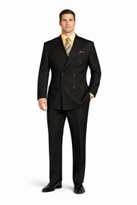 Double Breasted Black Vinci Mens Blazer Sport Coat Jacket