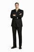 Double Breasted Black Vinci Mens Blazer Sport Coat Jacket