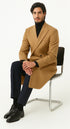 Double Breasted Camel Hair Topcoat - Wool Cashmere overcoat