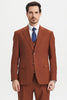 Mens Stacy Adams Suits Brand - Designer Suit Men's Two Button Vested Stacy Adams Basic Designer Suit in Brown