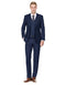 Mens Savvy Slim Vested Suit Navy Blue