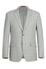 Western Sport Coat - Western Blazer Mens Two Button Slim Fit Sport Coat Blazer in Light Grey Ash Windowpane Plaid