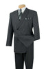 Atlantis Collection - Charcoal Regular Fit Double Breasted 2 Piece Suit