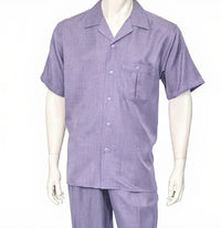 Dreams Mens Lavender Short Sleeve Walking Suit Daytona 256-29