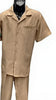 Dreams Mens Sand Beige Patterned Short Sleeve Walking Suit Skipper 265-33