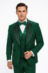 Hunter Green Italian Wool 3-Piece Modern Fit Tuxedo