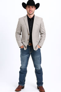 Western Blazer - Saco Para Hombre - Mens Double Button Western Beige Blazer