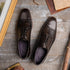Zelli Enzo Classic Cap Toe Dress Shoes Crafted in Grey Calfskin