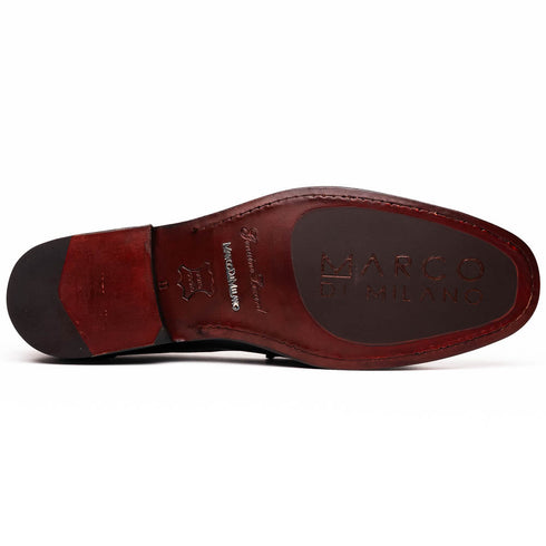 Marco Di Milano Enzo Black Lizard Bit Loafers