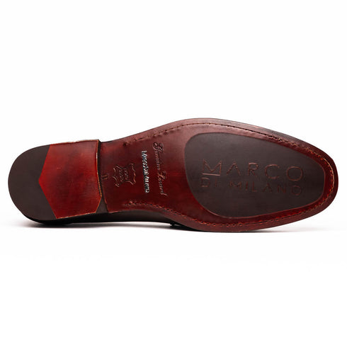 Marco Di Milano Enzo Brown Lizard Bit Loafers