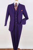 Apollo King Purple Classic Fit Three-Piece Suit