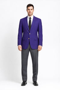 Executive Apparel Ultralux Men's Purple Blazer Jacket