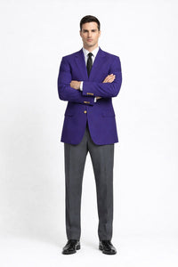 Executive Apparel Ultralux Men's Purple Blazer Jacket
