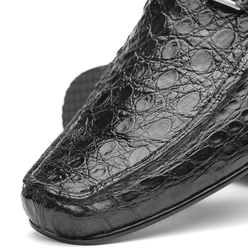 Marco Di Milano Fabro Gray Caiman Bit Loafers