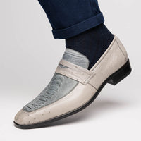 Marco_Di_Milano Fangio Gray Leather Loafers