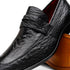 Marco Di Milano Fangio Black Ostrich Penny Loafer