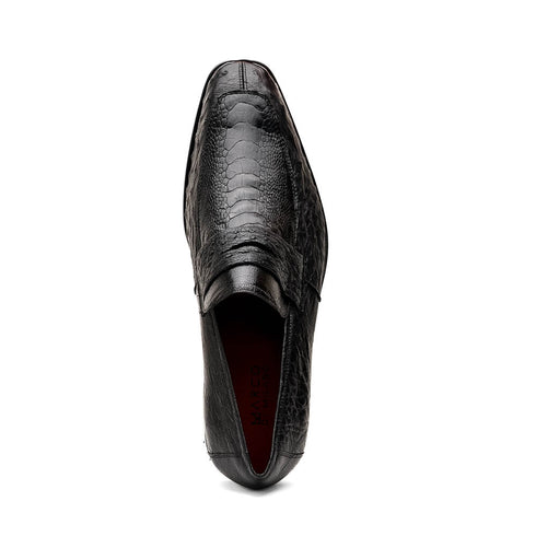 Marco Di Milano Fangio Black Ostrich Penny Loafer